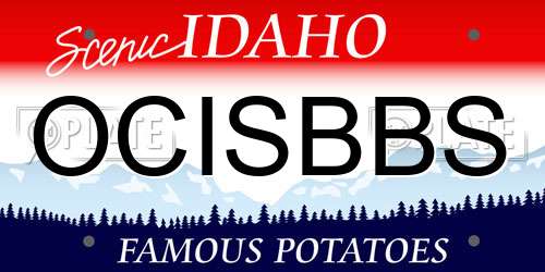OCISBBS Idaho License Plate