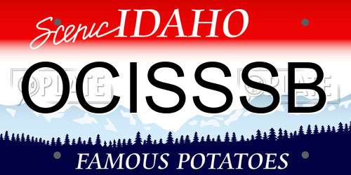 OCISSSB Idaho License Plate