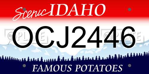 OCJ2446 Idaho License Plate