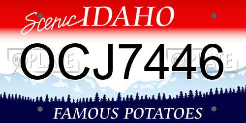 OCJ7446 Idaho License Plate