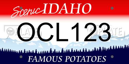 OCL123 Idaho License Plate