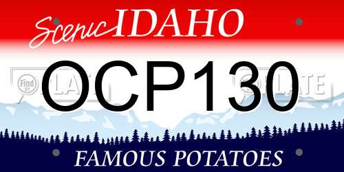 OCP130 Idaho License Plate
