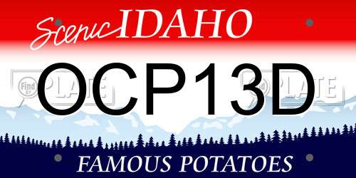 OCP13D Idaho License Plate