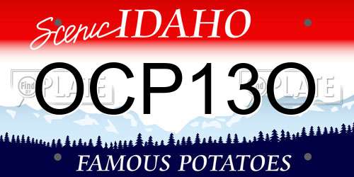 OCP13O Idaho License Plate