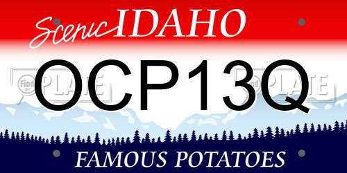 OCP13Q Idaho License Plate
