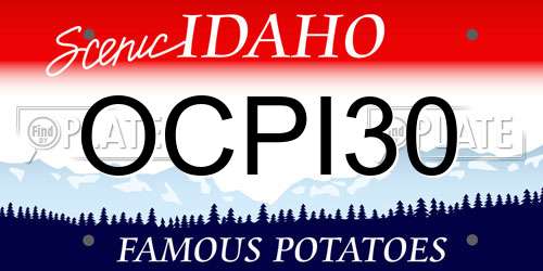 OCPI30 Idaho License Plate