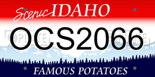 OCS2066 Idaho License Plate