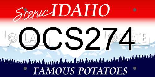 OCS274 Idaho License Plate
