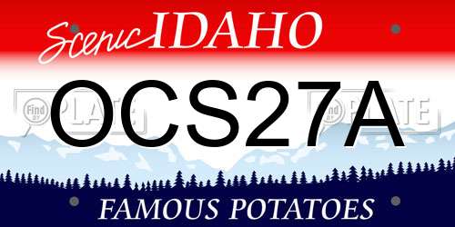 OCS27A Idaho License Plate