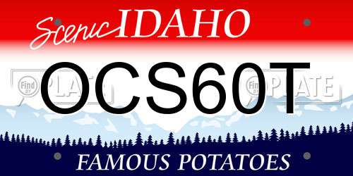 OCS60T Idaho License Plate