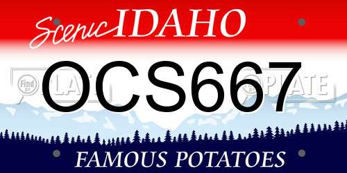 OCS667 Idaho License Plate