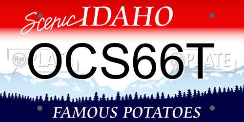 OCS66T Idaho License Plate