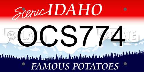 OCS774 Idaho License Plate