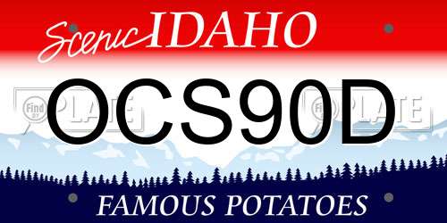 OCS90D Idaho License Plate