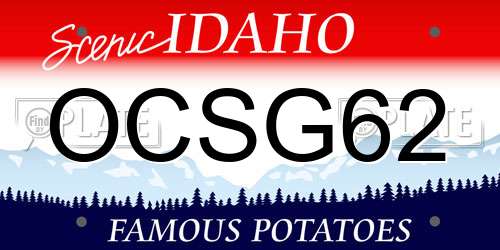 OCSG62 Idaho License Plate