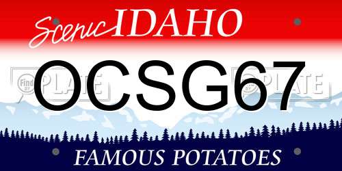 OCSG67 Idaho License Plate