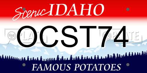 OCST74 Idaho License Plate