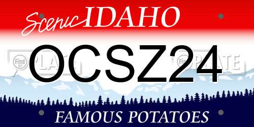 OCSZ24 Idaho License Plate