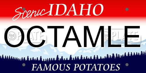 OCTAMLE Idaho License Plate