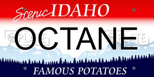 OCTANE Idaho License Plate