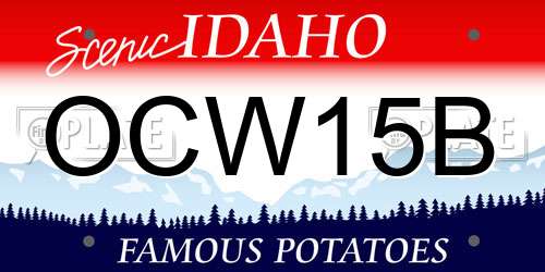 OCW15B Idaho License Plate
