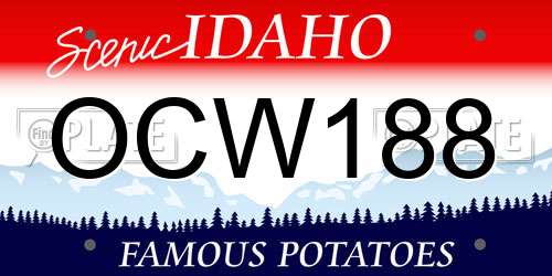 OCW188 Idaho License Plate
