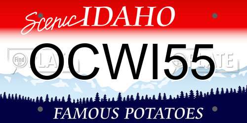 OCWI55 Idaho License Plate