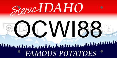 OCWI88 Idaho License Plate