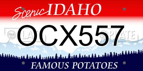 OCX557 Idaho License Plate