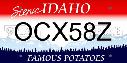 OCX58Z Idaho License Plate