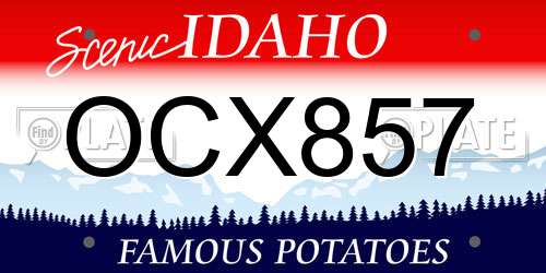 OCX857 Idaho License Plate
