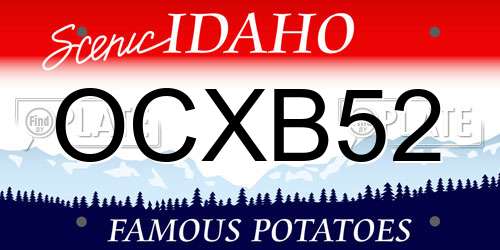 OCXB52 Idaho License Plate