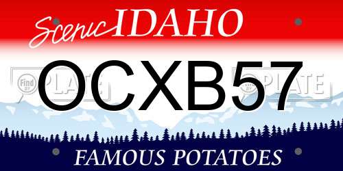 OCXB57 Idaho License Plate