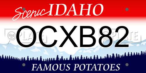 OCXB82 Idaho License Plate