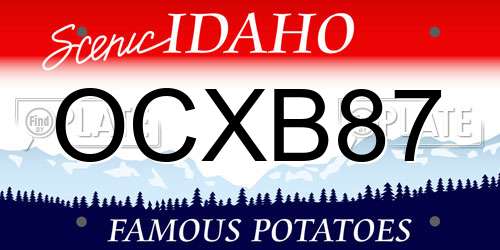 OCXB87 Idaho License Plate