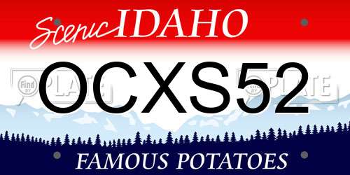 OCXS52 Idaho License Plate