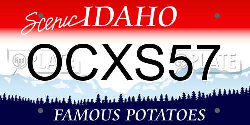 OCXS57 Idaho License Plate