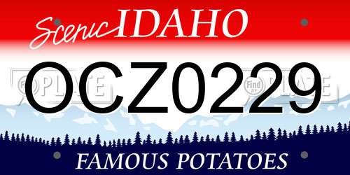 OCZ0229 Idaho License Plate