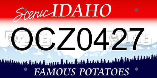 OCZ0427 Idaho License Plate