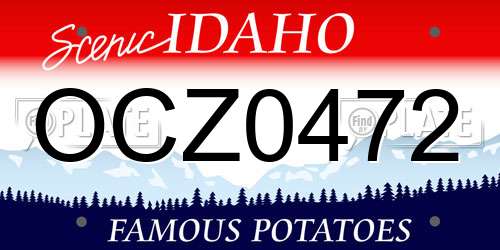 OCZ0472 Idaho License Plate