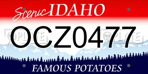 OCZ0477 Idaho License Plate