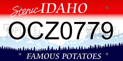 OCZ0779 Idaho License Plate