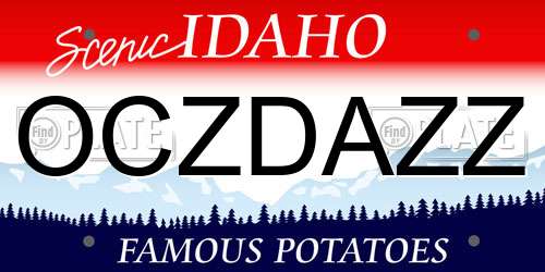 OCZDAZZ Idaho License Plate