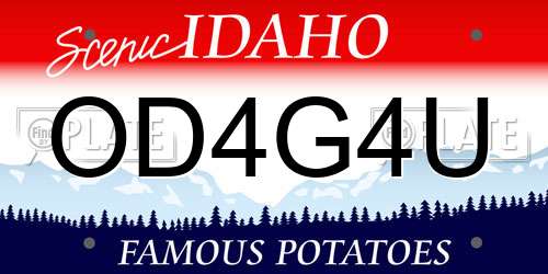 OD4G4U Idaho License Plate