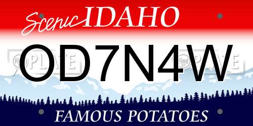 OD7N4W Idaho License Plate