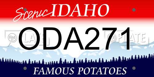 ODA271 Idaho License Plate