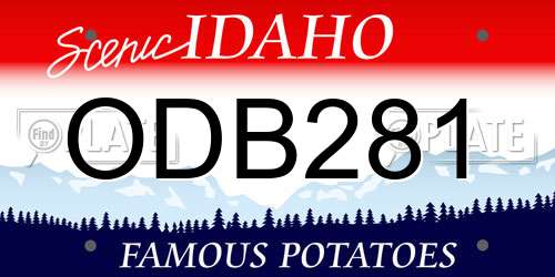 ODB281 Idaho License Plate