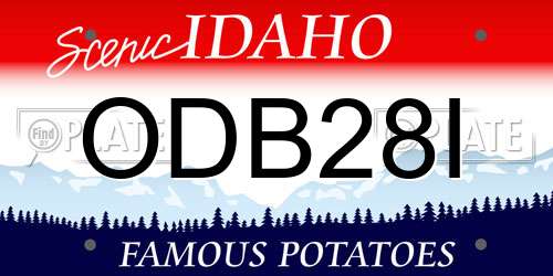 ODB28I Idaho License Plate