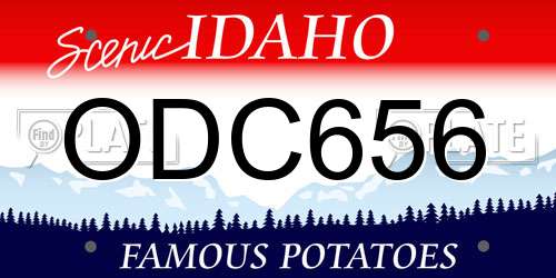 ODC656 Idaho License Plate