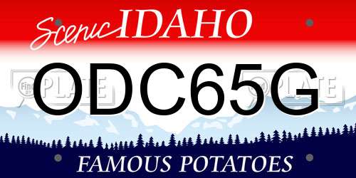 ODC65G Idaho License Plate